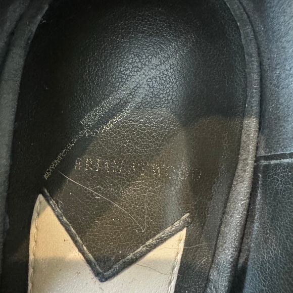 Brian Atwood Pointed Toe Flats Size 7 B-Shini Olive Green Suede Metal Art Tip - Picture 5 of 10